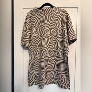 Dressed In LALA Brown and White Checkered Playsuit set